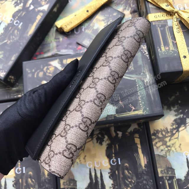 Gucci錢包 古馳新款二折皮夾 甩紋牛皮 Gucci翻蓋女錢包 400586大紅全皮  gdj1193
